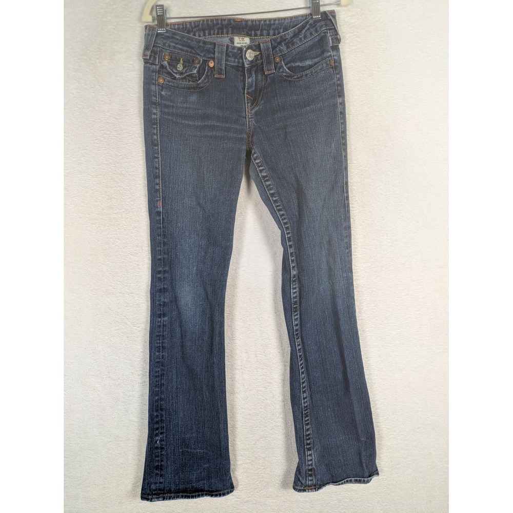 True Religion Becky Jeans Women's 29 Dark Wash Low Rise Bootcut Y2K